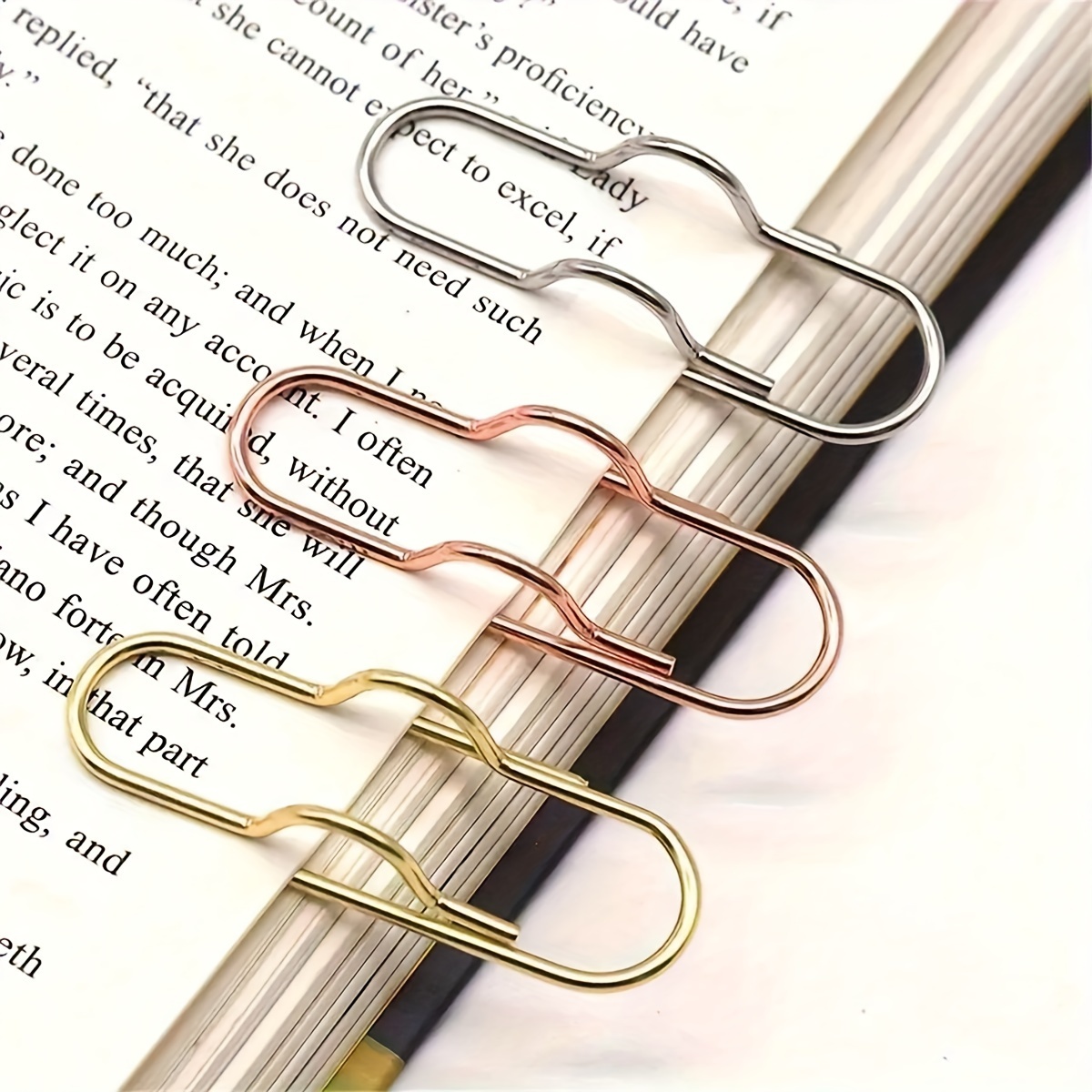 Tech Office Accessories - 3Pcs Multi‑Color Metal Pen Clips New