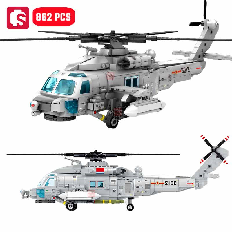 Tech Diving Accessories - SEMBO 862pcs Navy Type Z-20 Helicopter