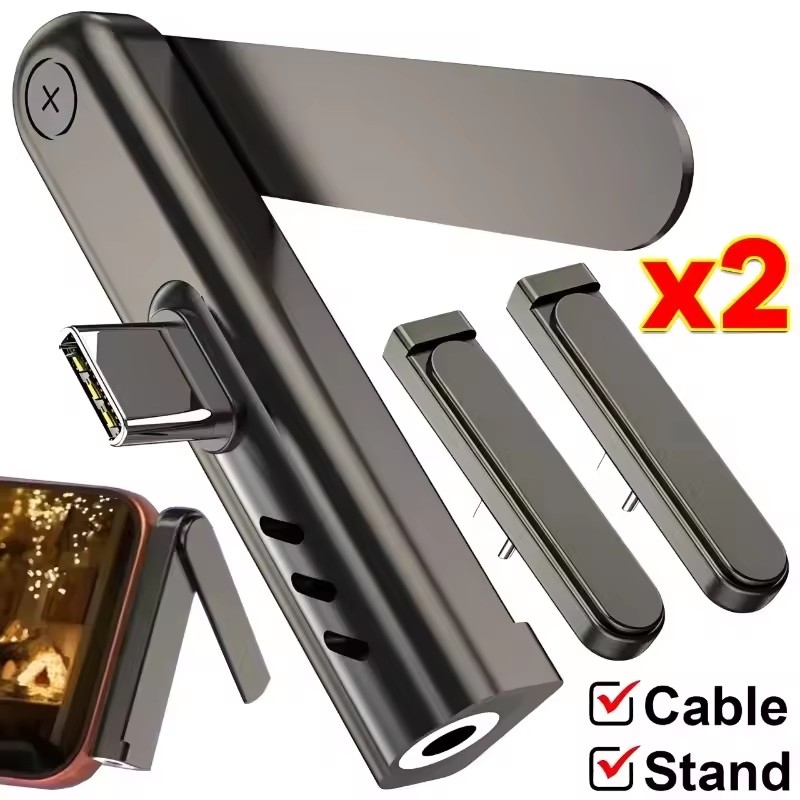 Phone Stand Aluminum - 2/1PCS Portable USB C To 3.5mm