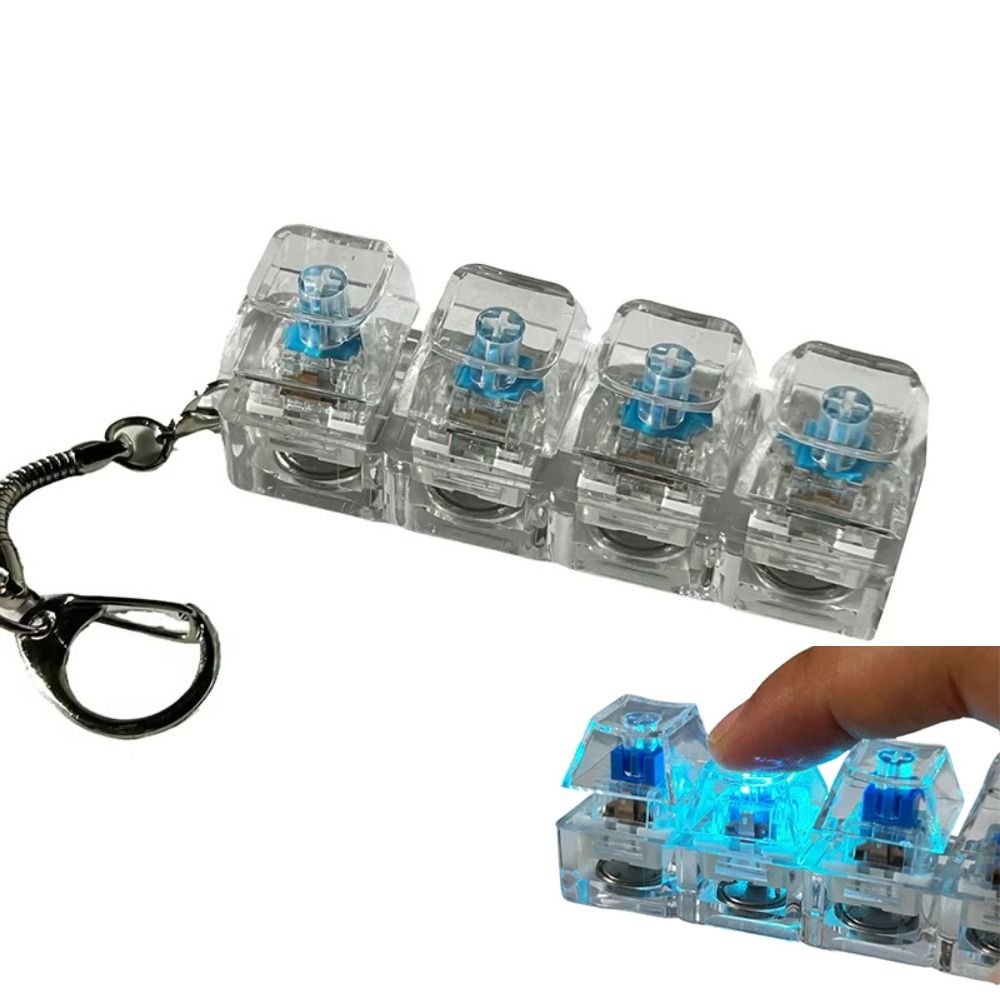 Tech Office Accessories - 4-Key Fidget Keyboard Keycap Stress Relief
