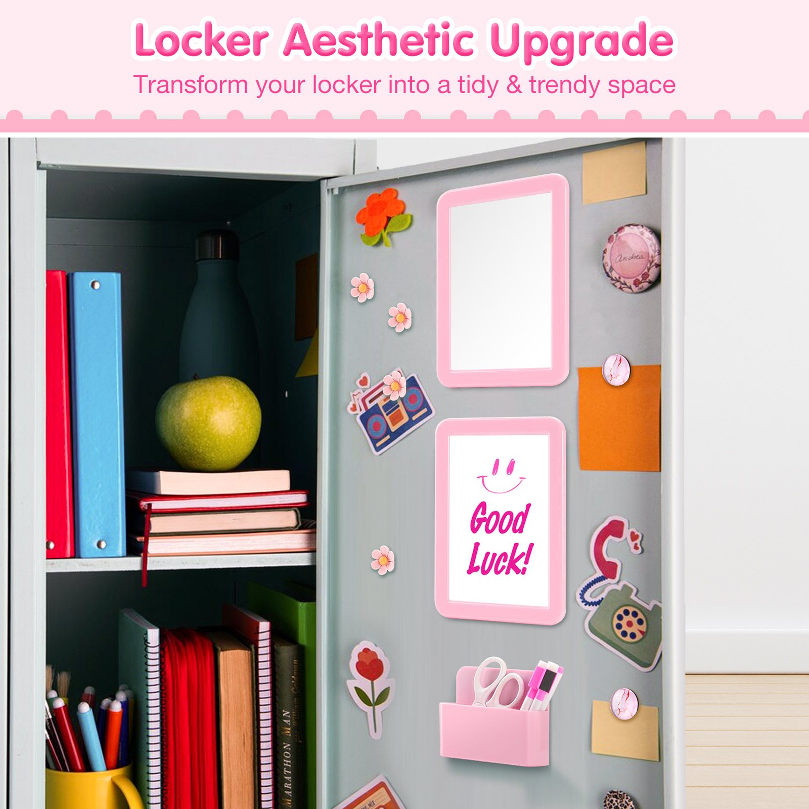 15Pcs Locker Accessories Kit M - Pen Holder Magnetic 评论和价格