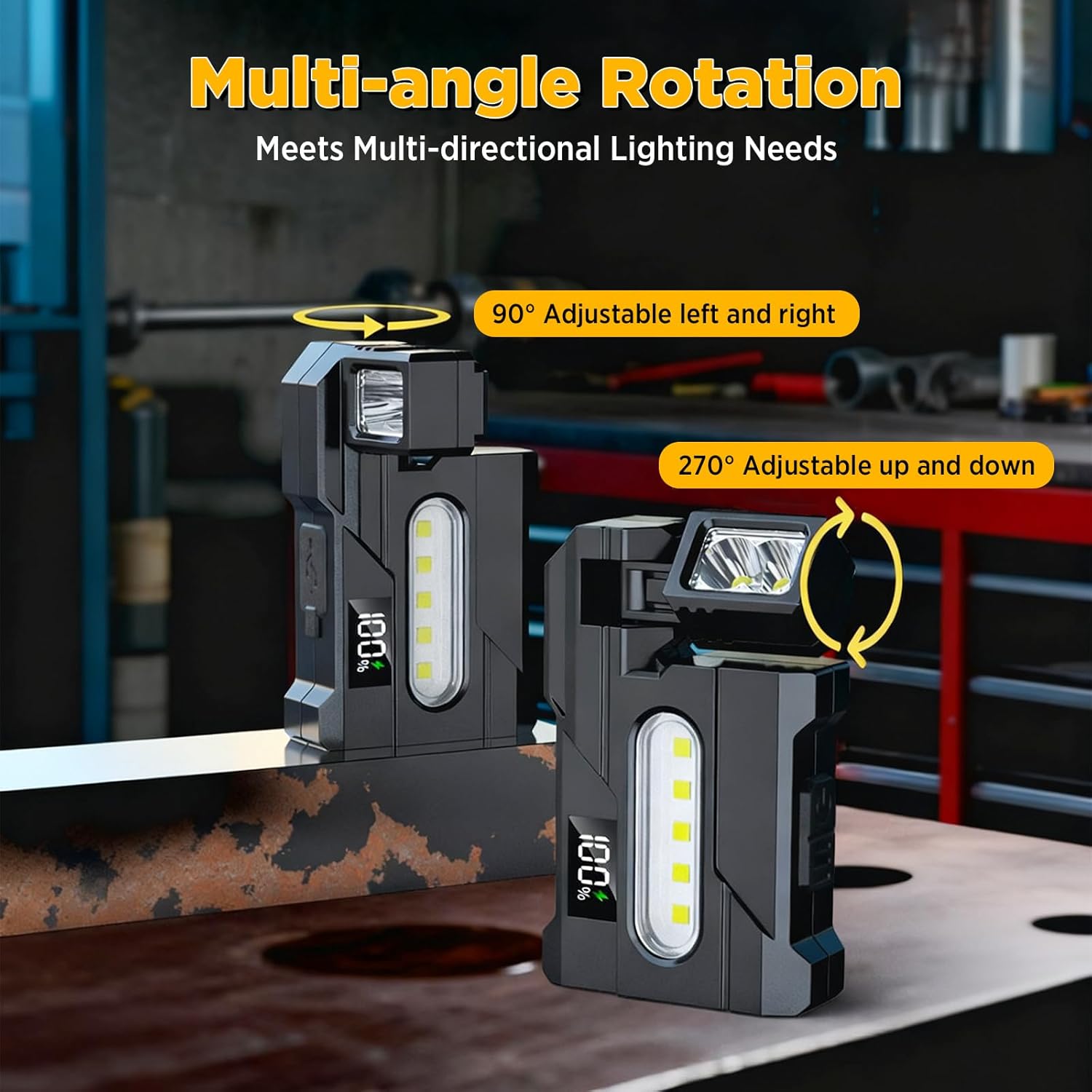 Super Bright 1000LM LED Flashl - Pen Holder Magnetic 评论和价格