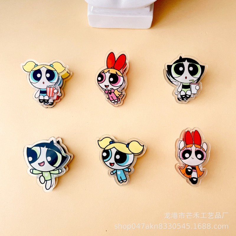 6PCS Kawaii The Powerpuffs Gir - Tech Office Accessories 评论和价格