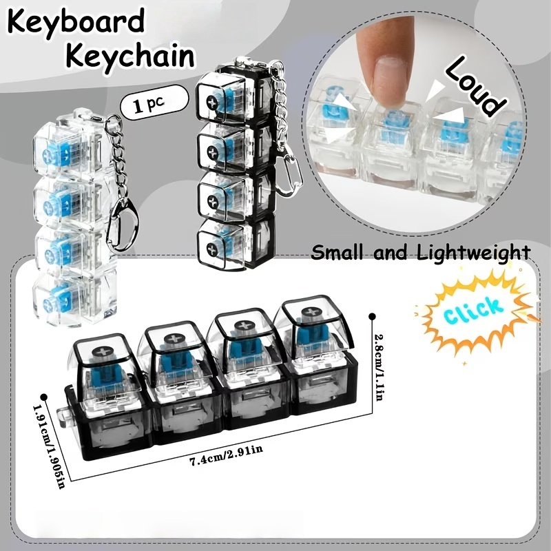 1PC Light Up Keyboard Keychain - Tech Office Accessories 评论和价格