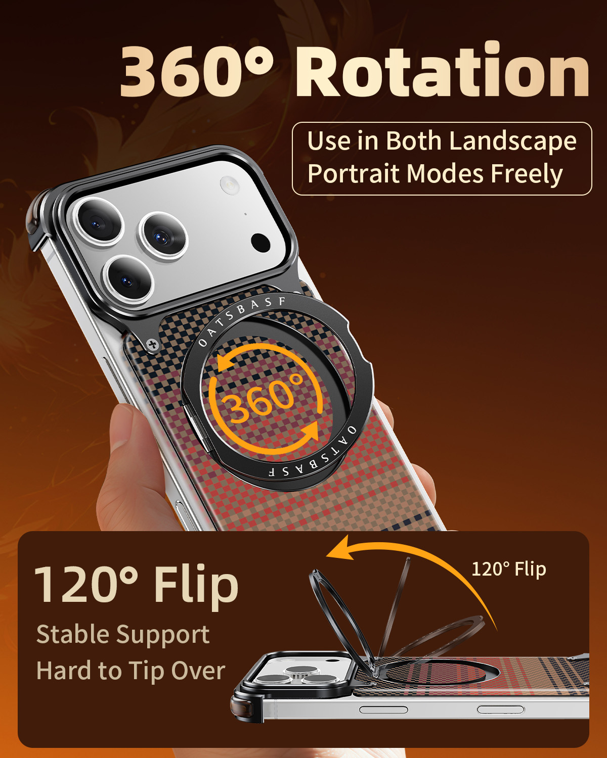 Oatsbasf Carbon Fiber Textured - Phone Stand Aluminum 评论和价格