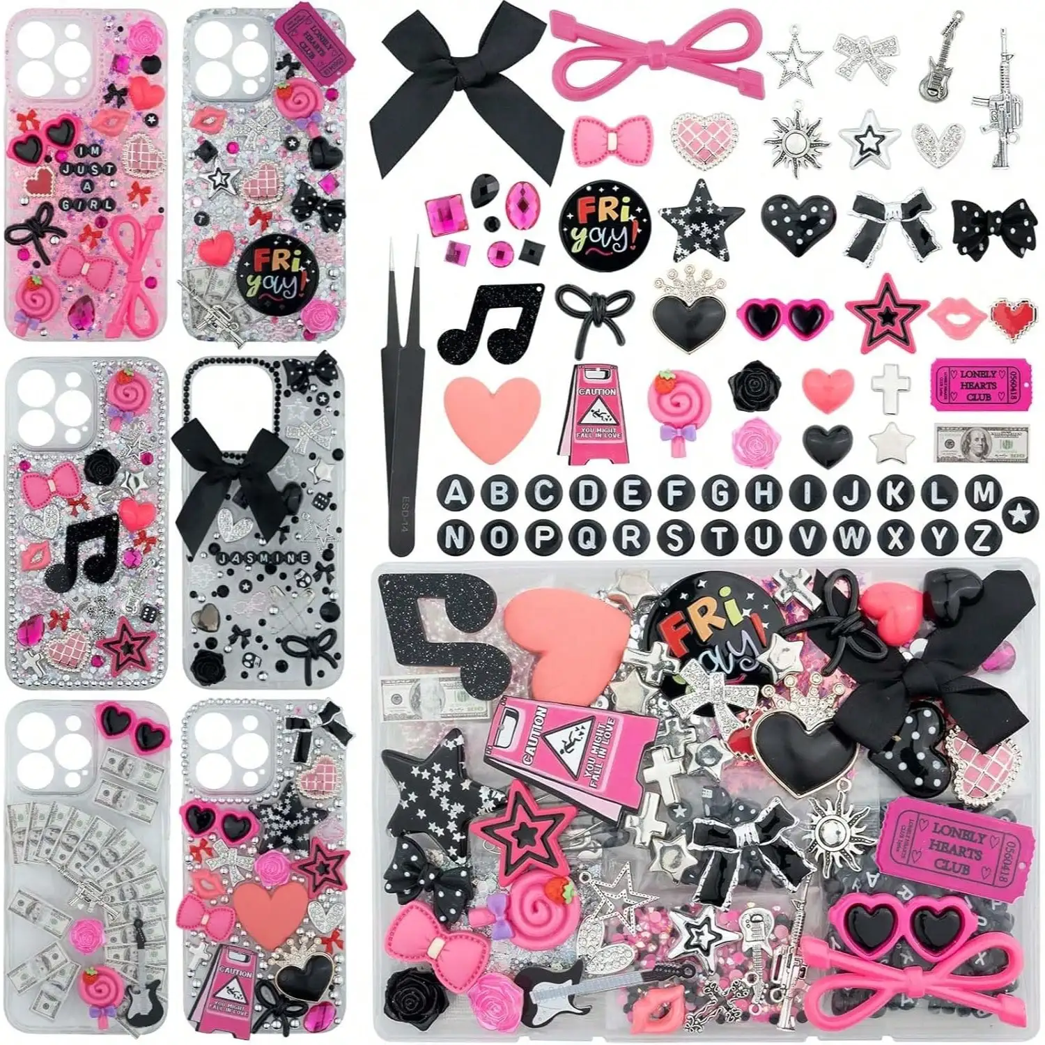 1050 Pcs Junk Phone Case Charm - Nail Tech Accessories 评论和价格