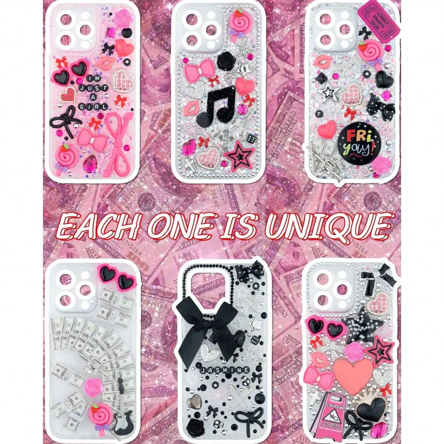 1050 Pcs Junk Phone Case Charm - Nail Tech Accessories 评论和价格