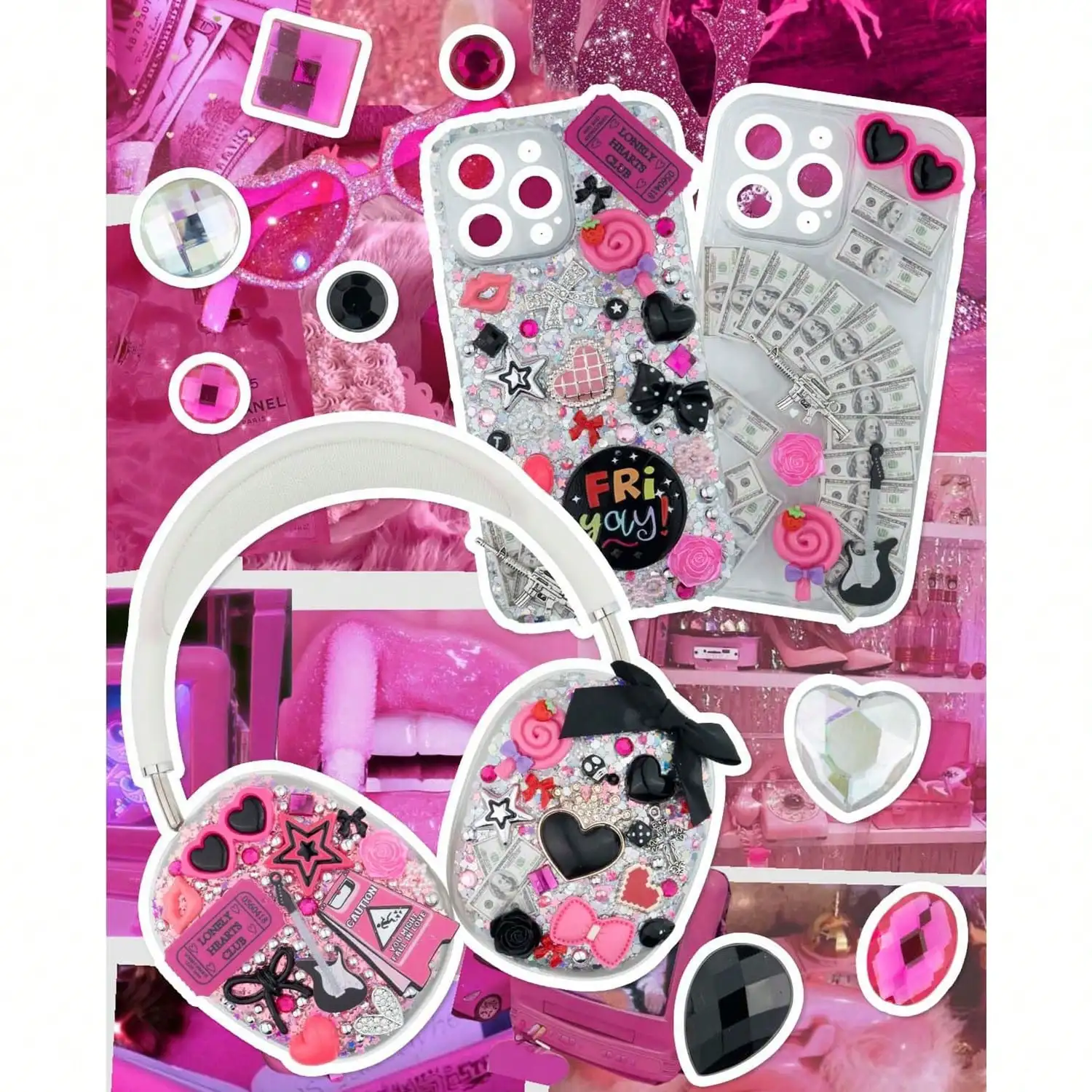 1050 Pcs Junk Phone Case Charm - Nail Tech Accessories 评论和价格