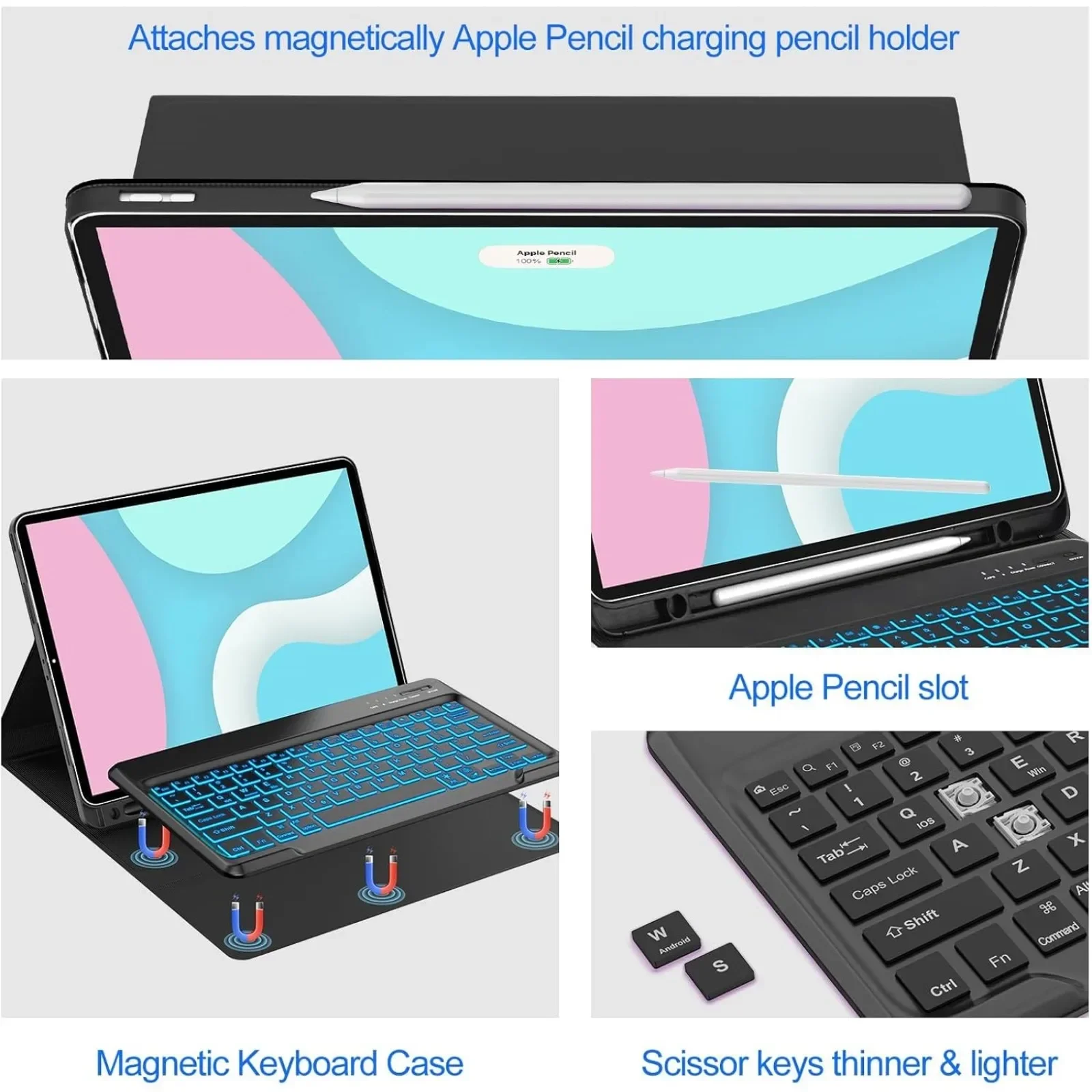Keyboard Case for HONOR Pad X8 - Pen Holder Magnetic 评论和价格