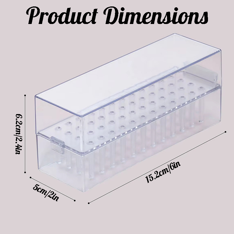 48 Holes Clear Nail Drill Bits - Nail Tech Accessories 评论和价格