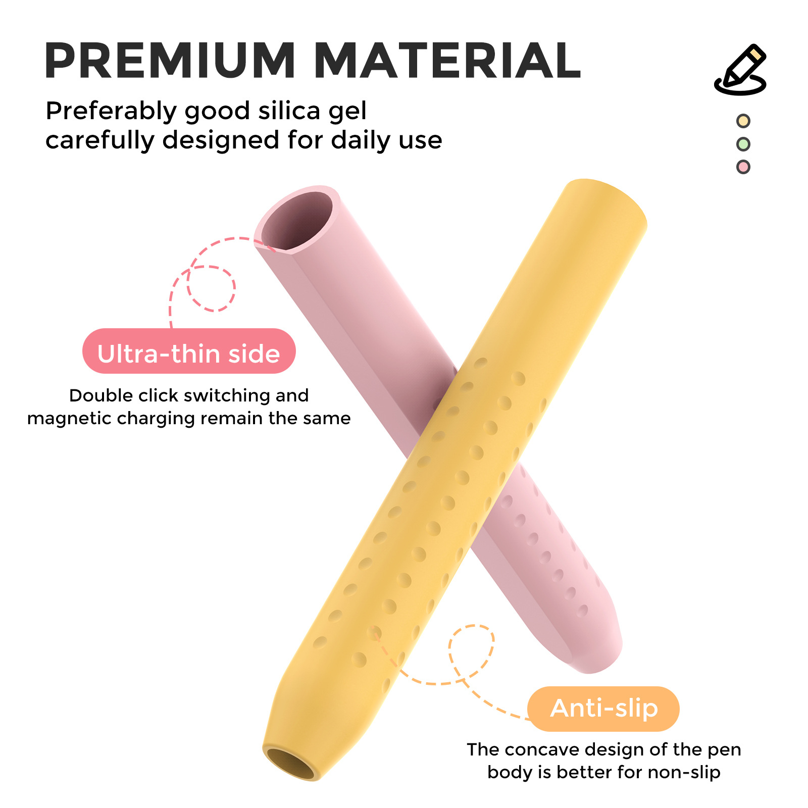 1PC Stylus Cover for Apple Pen - Pen Holder Magnetic 评论和价格