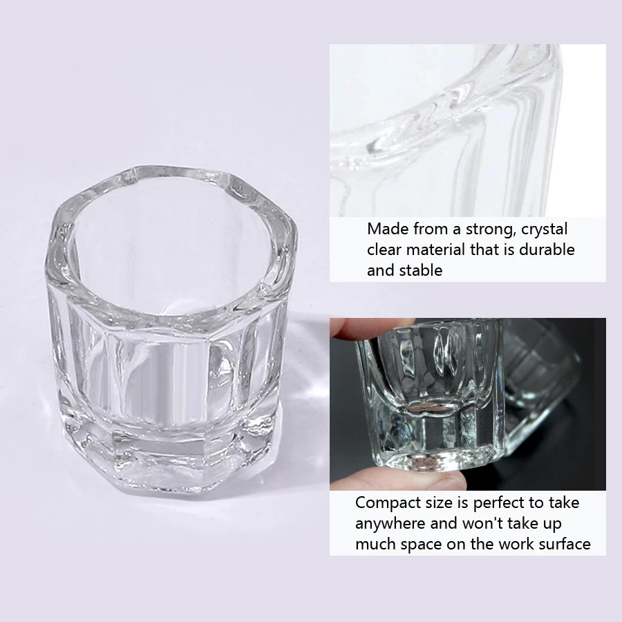 1Pc Mini Crystal Glass, Clear  - Nail Tech Accessories 评论和价格